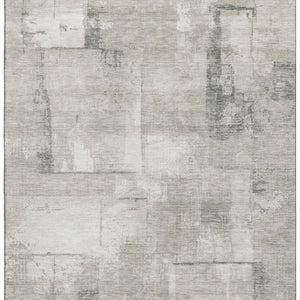 HomeRoots 10' Geometric Washable Area Rug in Beige Taupe & Ivory – UV Protected, Stain Resistant for Busy Homes 697998