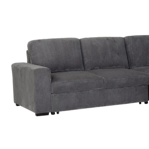 English Elm Melody Grey Sectional Sofa - Contemporary Comfort With Plush Cushions For Stylish Living Spaces B201S00307