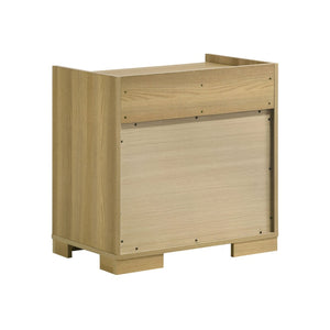 English Elm 2-drawer Italian Modern Nightstand Two-tone Wood Melamine Finish Bedroom Storage B016P453624