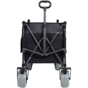 English Elm Multi-functional All-terrain Folding Wagon with Balloon Tires and 300l Outdoor Capacity W2932P317114