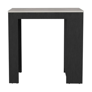 English Elm Kitchen Island Wenge Macadamia Counter-Height Dining & Prep Station with Shelves for Storage and Entertaining (98) B062111734
