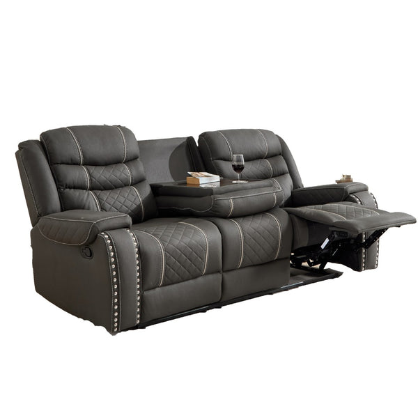 English Elm Auto Three Seat Manual Reclining Sofa Microfiber Nail Head Trim Living Room W3900P503549