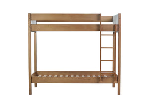 English Elm Twin Over Twin Bunk Bed With Plush Boucle Upholstery, Safety Guardrails & Under-Bed Storage Space W504S00182-GIGA