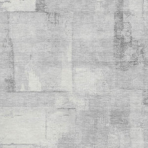HomeRoots 5' X 8' Stylish Gray Silver Ivory Geometric Area Rug – Washable, UV Protected, Stain Resistant Design 698000