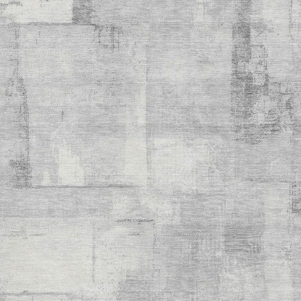 HomeRoots 5' X 8' Stylish Gray Silver Ivory Geometric Area Rug – Washable, UV Protected, Stain Resistant Design 698000