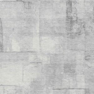 HomeRoots 10' X 14' Gray Silver & Ivory Geometric Area Rug - Washable, UV Protected, Perfect for High-Traffic Areas! 698004
