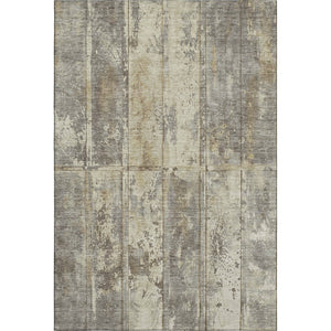 HomeRoots 10' X 14' Beige Striped Area Rug - Washable, UV Protected, Stain-Resistant for Homes with Kids & Pets 698011