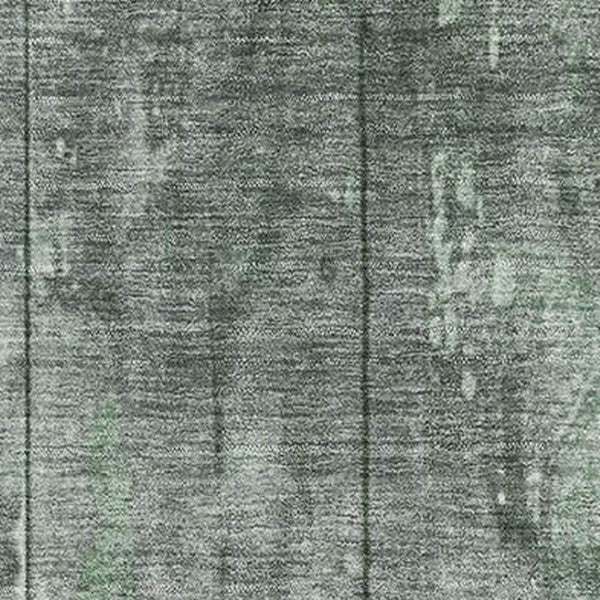 HomeRoots 8' X 10' Stylish Green and Gray Striped Washable Area Rug with UV Protection for High-Traffic Spaces 698015