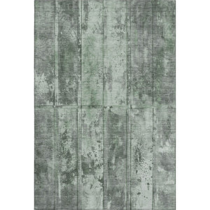 HomeRoots 10' Green and Gray Striped Washable Area Rug with UV Protection, Stain Resistance for High Traffic Areas 698017