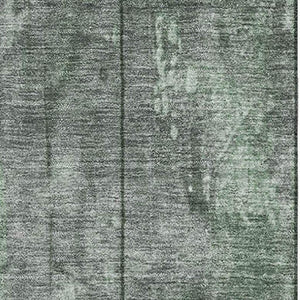 HomeRoots 10' Green and Gray Striped Washable Area Rug with UV Protection, Stain Resistance for High Traffic Areas 698017
