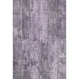 HomeRoots 9' X 12' Striped Purple and Gray Washable Area Rug with UV Protection for Stylish Home Spaces 698022