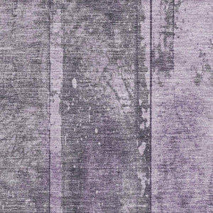 HomeRoots 9' X 12' Striped Purple and Gray Washable Area Rug with UV Protection for Stylish Home Spaces 698022