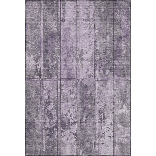 HomeRoots 10' X 14' Purple and Gray Striped Washable Area Rug - UV Resistant, Durable & Stylish for Any Space! 698023