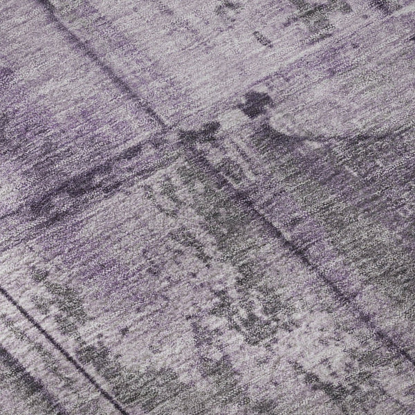 HomeRoots 10' X 14' Purple and Gray Striped Washable Area Rug - UV Resistant, Durable & Stylish for Any Space! 698023