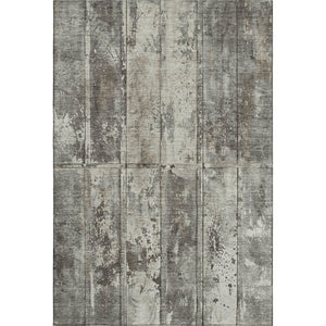 HomeRoots 8' X 10' Striped Taupe Beige and Gray Washable Area Rug - Durable, Stain Resistant, UV Protected Elegance 698033