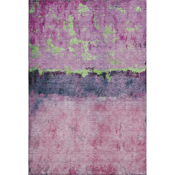 HomeRoots 10' X 14' Stylish Blush Mint Green Charcoal Abstract Area Rug - Washable, UV Protected & Durable 698041