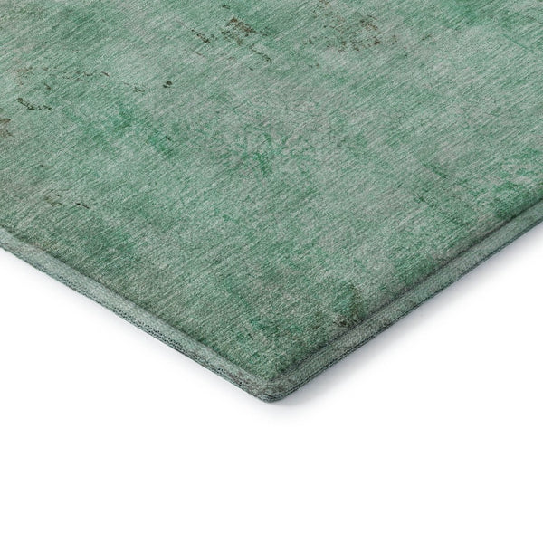 HomeRoots 9' X 12' Vibrant Green Teal Pink Abstract Washable Area Rug with UV Protection for Stylish Spaces 698052