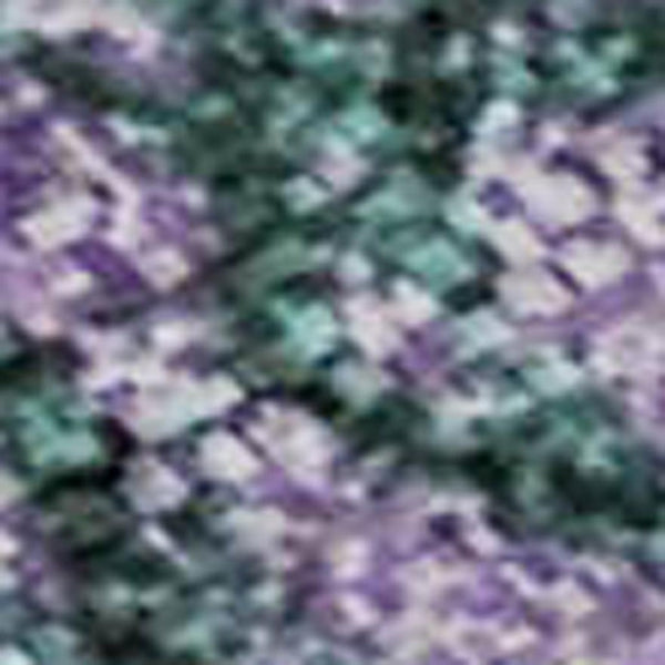 HomeRoots 9' X 12' Abstract Washable Area Rug in Plum, Gold & Emerald - Stylish UV-Protected & Durable Design 698058