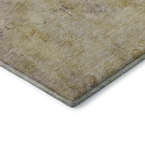 HomeRoots 10' X 14' Salmon Blue & Gold Abstract Area Rug - Washable, UV Protected, Ideal for Modern Living Spaces 698071