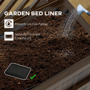 English Elm Outsunny Raised Garden Bed With Trellis - Perfect For Climbing Plants, Veggies & Small Spaces! W2225P174445-GIGA