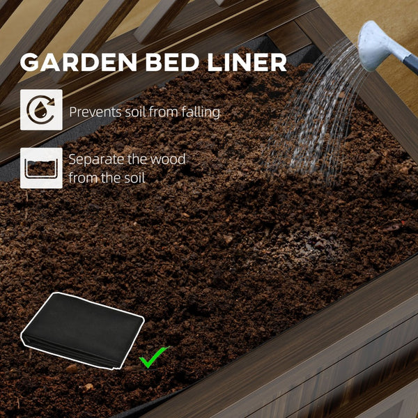 English Elm Outsunny Raised Garden Bed With Trellis - Perfect For Climbing Plants, Veggies & Small Spaces! W2225P174445-GIGA