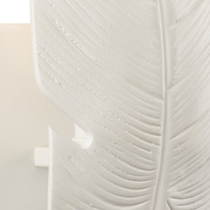 Chelsea House Florida Tropical Leaf Wall Sconce In White Lacquer — Coastal Sculptural Accent Light For Hallway DéCor 69827