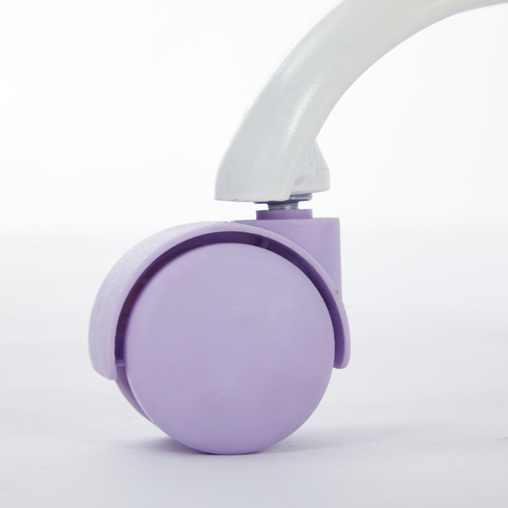 English Elm A&A Plush Faux Fur Office Chair with Ergonomic Wrap Back, Breathable No-Shed Seat and Stable Base Violet W1143P324152