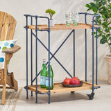 Christopher Knight Home® - Noble House - Kanaan Antique Finish Firwood and Iron Coffee Cart