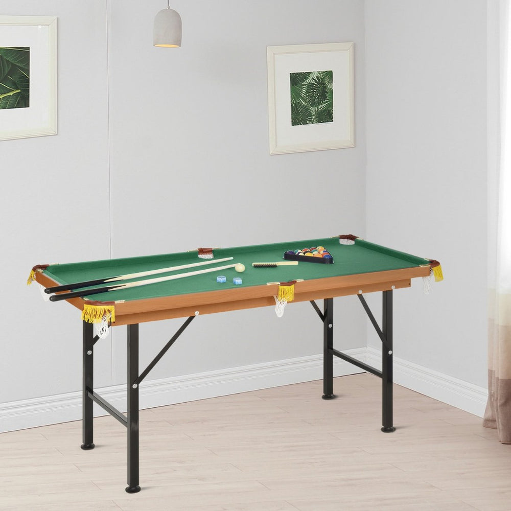English Elm Soozier 55" Portable Folding Pool Table - Family-Friendly Game With Complete Accessories & Easy Storage W2225P217200-GIGA