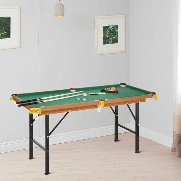 English Elm Soozier 55" Portable Folding Pool Table - Family-Friendly Game With Complete Accessories & Easy Storage W2225P217200-GIGA