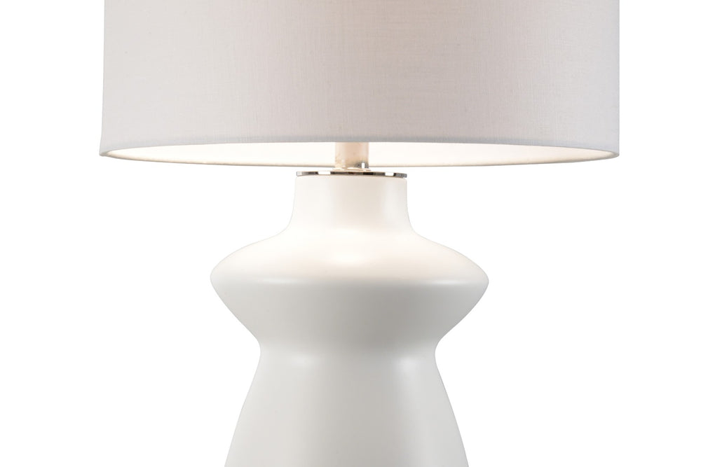 Chelsea House Tokyo Matte White Vase Lamp By Bradshaw Orrell — Sculptural Ceramic Accent Light, 28.5" H, Soft Ambient Glow 69885