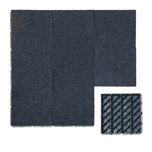 English Elm Mat Grey Plastic Deck Tiles – Durable, Easy-Clean Flooring with Soft Texture for Homes, Offices, Commercials W1859P301138