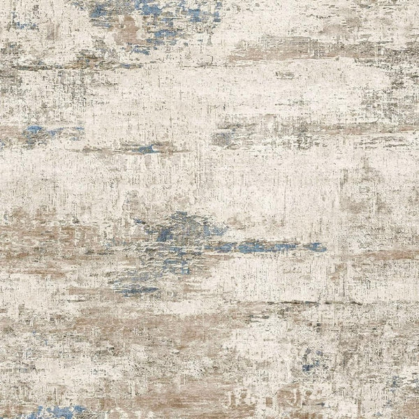 HomeRoots 8' Blue Brown and Ivory Abstract Area Rug - Stylish, Washable Design for Busy Homes with Kids & Pets 8' X 10' 698912