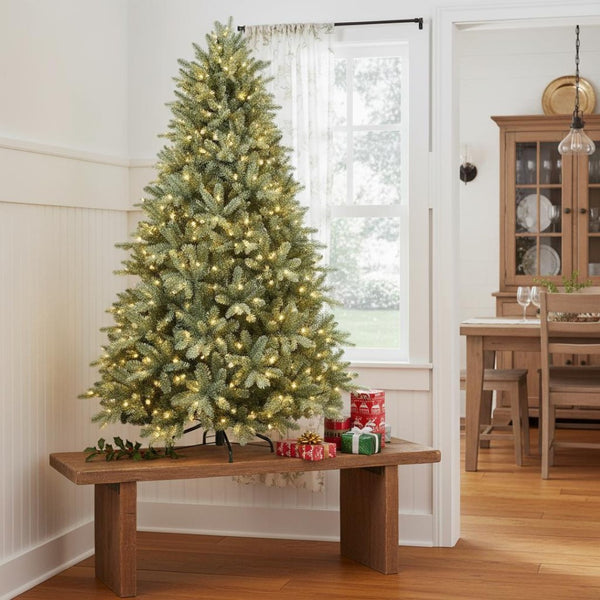 HomeRoots 4' Pre Lit Full Spruce Christmas Tree - Lifelike, Compact Design with 592 Tips & Energy-Efficient LED Lights 698920