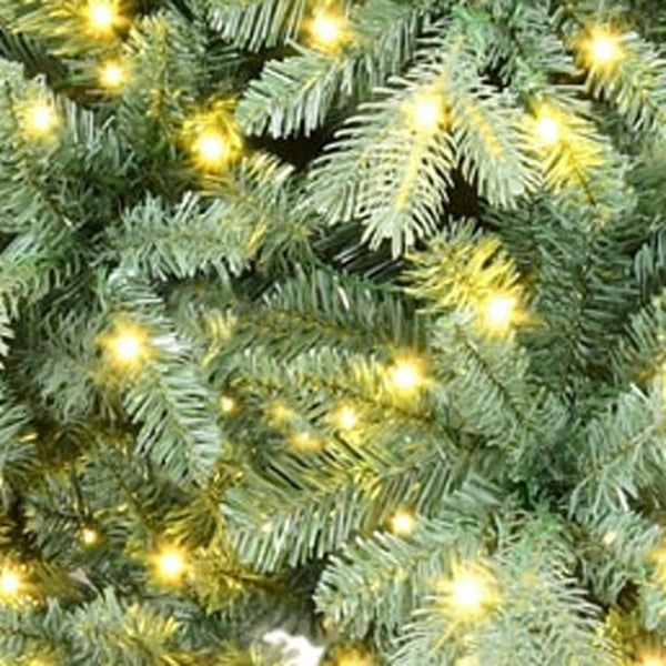 HomeRoots 7.5' Pre Lit Full Spruce Christmas Tree - Realistic, Lush, and Convenient Holiday Centerpiece for Your Home 698924