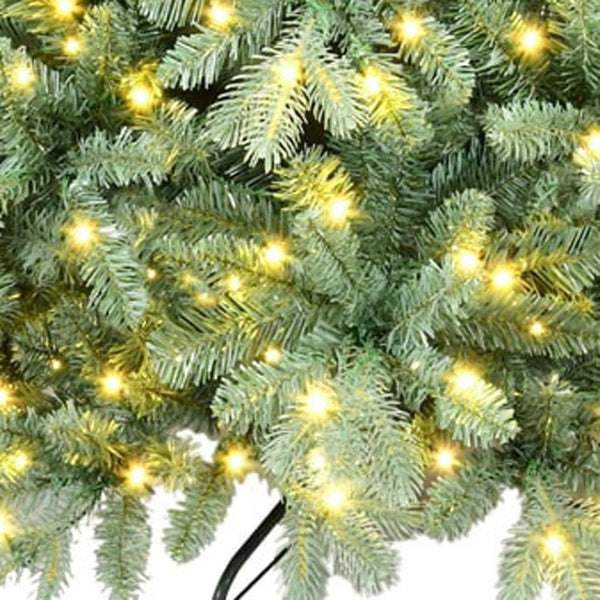HomeRoots 7.5' Pre Lit Full Spruce Christmas Tree - Realistic, Lush, and Convenient Holiday Centerpiece for Your Home 698924