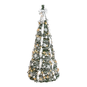 HomeRoots 6' Pre-Lit Full Spruce Christmas Tree – Decorated, Energy-Efficient, Realistic & Easy to Assemble! 698927