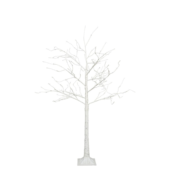 HomeRoots Set of Three Pre-Lit White Birch Trees - Elegant Warm LED Display for Home Décor & Events 698929