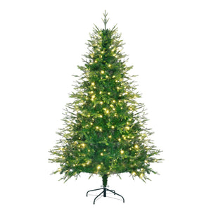 HomeRoots 6' Pre Lit Full Spruce Christmas Tree – Realistic, Energy-Efficient, and Perfect for Holiday Spaces! 698932
