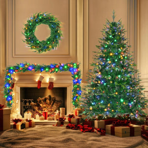 HomeRoots 6' Pre Lit Full Spruce Christmas Tree – Realistic, Energy-Efficient, and Perfect for Holiday Spaces! 698932