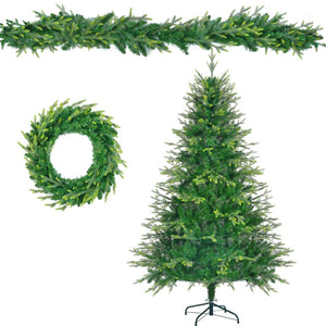 HomeRoots 6' Pre Lit Full Spruce Christmas Tree – Realistic, Energy-Efficient, and Perfect for Holiday Spaces! 698932