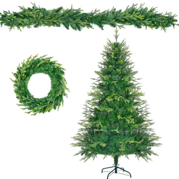 HomeRoots 6' Pre Lit Full Spruce Christmas Tree – Realistic, Energy-Efficient, and Perfect for Holiday Spaces! 698932