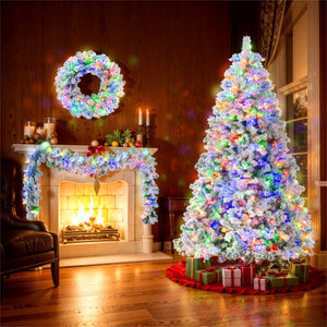 HomeRoots 6' Pre Lit Full Spruce Christmas Tree - Lifelike, Easy Setup with 250 LED Lights & Decor Ready! 698933