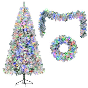 HomeRoots 6' Pre Lit Full Spruce Christmas Tree - Lifelike, Easy Setup with 250 LED Lights & Decor Ready! 698933