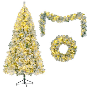 HomeRoots 6' Pre Lit Full Spruce Christmas Tree - Lifelike, Easy Setup with 250 LED Lights & Decor Ready! 698933