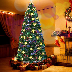 HomeRoots 7' Pre-Lit Full Spruce Christmas Tree with Lights, Decorations & Sturdy Stand for Effortless Holiday Joy 698935