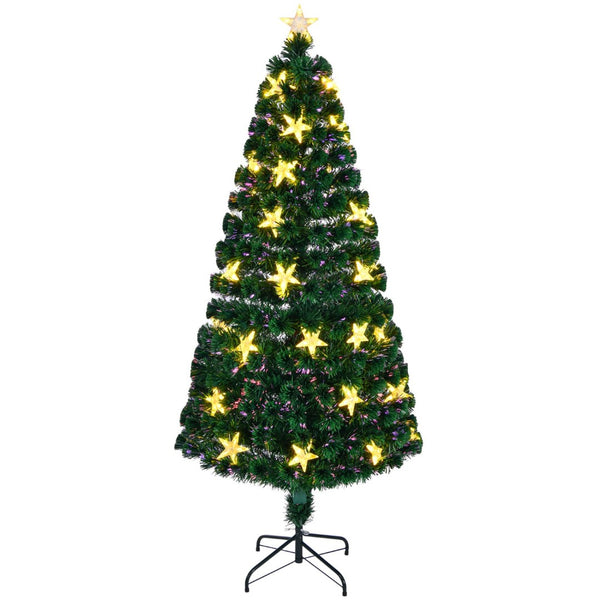HomeRoots 7' Pre-Lit Full Spruce Christmas Tree with Lights, Decorations & Sturdy Stand for Effortless Holiday Joy 698935