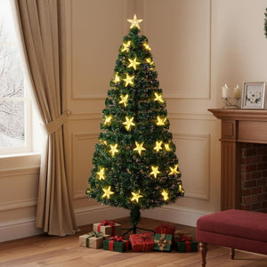 HomeRoots 7' Pre-Lit Full Spruce Christmas Tree with Lights, Decorations & Sturdy Stand for Effortless Holiday Joy 698935