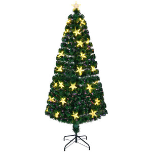 HomeRoots 7' Pre-Lit Full Spruce Christmas Tree with Lights, Decorations & Sturdy Stand for Effortless Holiday Joy 698935