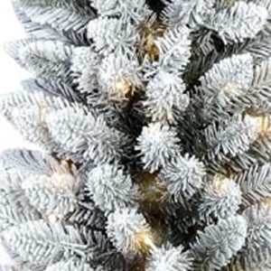 HomeRoots 6' Pre-Lit Frosted Spruce Christmas Tree with LED Lights - Lush, Easy Setup for Holiday Charm 698937